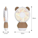 Cartoon Bear Mini Battery Powered USB Charging Hand Fan Suitable for Office