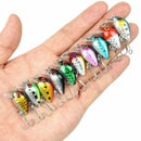 10 PACK Fishing Lures Crankbaits Hooks Minnow Baits Tackle Crank Set USA