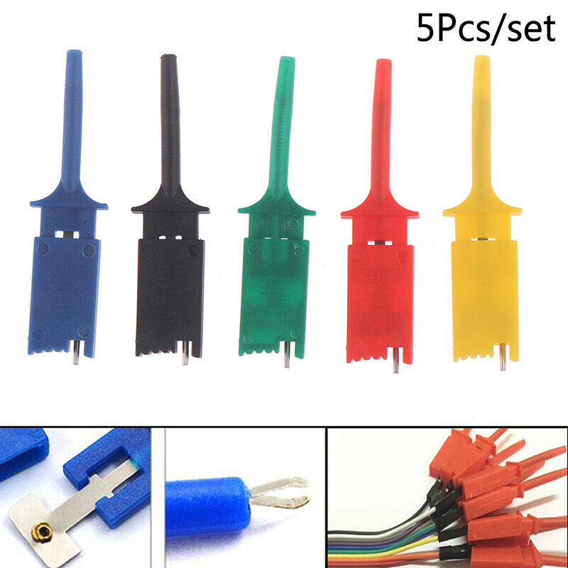 5Pcs/set Meter Tester Leads Test Probe Hook For SMD IC Test Cilps SMD IC Hook JR