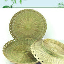 Handmade Bamboo Braided Candy Dish Vegetable Bamboo Green Drain Basket Brea S1H4