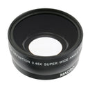 55mm 0.45x Wide Angle & Macro Lens for Canon Sony Pentax DSLR Camera with 62 mm