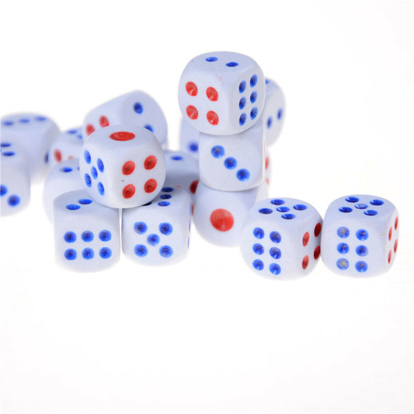 20Pcs 12mm Opaque Six Sided Spot Dice Games D6 RPG Playing Toys New MO