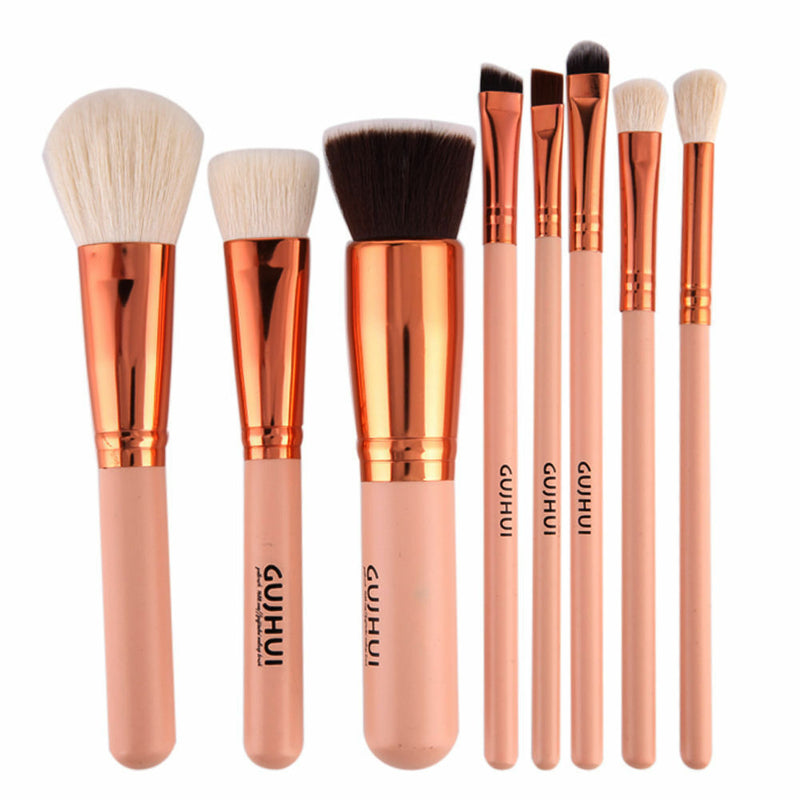 Pro 8pcs Makeup Brush Set  Foundation Eyeshadow Eyeliner Lip Brush Tool3C