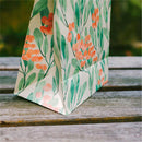 4x Flowers Craft Paper Gift Bag Candy Food Gift Bags with StickerforChristma Gw