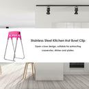 Stainless Steel Hot Bowl Clip Pot Pan Holder Steamer Tongs Kitchen Clamp