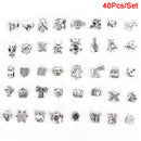 40Pc/Set Mixed Style Alloy Spacer Bead DIY Charm Bracelets Jewelry Making Gift3C