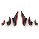 6x Universal Car Front Bumper Fins Splitter Carbon Fiber Spoiler Canards Decor