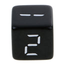 Set of 10 D6 Dice Six Sided Die Black with White Numbers for Dice Game 16mm