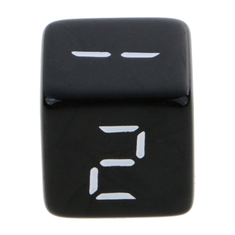 Set of 10 D6 Dice Six Sided Die Black with White Numbers for Dice Game 16mm