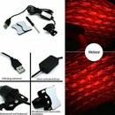USB LED Car Atmosphere Armrest Box Lamp Projector Light Interior Decor Red