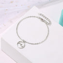 Retro Hollow Circle Pendant Hand Chain Anklet Unisex Cuff Bracelet Jewelry