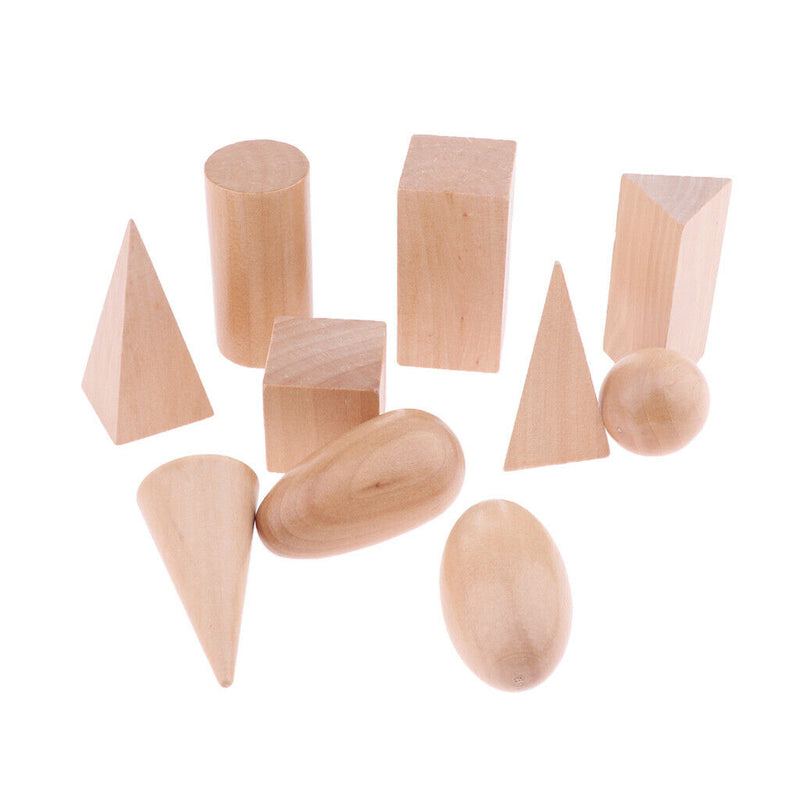 Wooden Pattern Blocks Set, Geometric Shapes Tangram Puzzle, Graphical