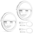 Selfie Light Ring, 2 Pack Led Circle Clip On Cell Phone Laptop Camera Led L