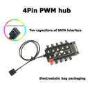 1 to 10 4 Pin PWM Cooler Fan HUB Splitter Extension Speed Controller (SATA)