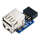 9 Pin Motherboard To 2 Port USB 2.0 Adapter Converter Splitter PCB