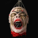Halloween Props Hanging Bloody Dead Man Evil Head Latex Horror Haunted Scar