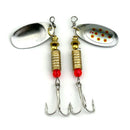 10 Pcs Metal Fishing Baits Metal Spinner Lures Hook Fishing Gears Tool 6.3cm BX