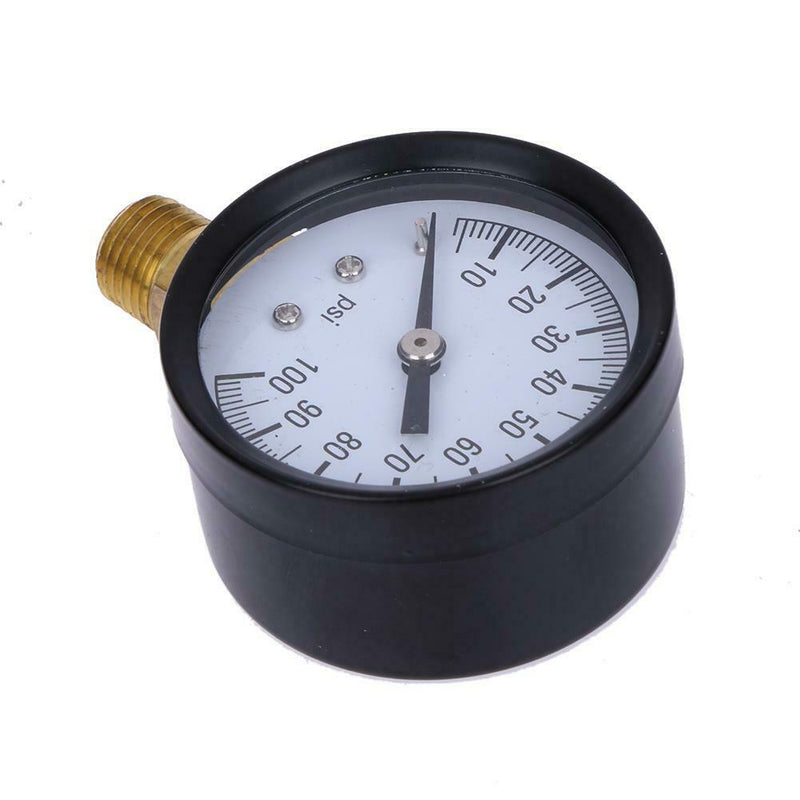 100 PSI 0.25in Air Pressure Gauge Meter Hydraulic Tester Dial Manometer