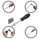 46pcs 1/4-Inch Socket Set Car Repair Tool Ratchet Torque Wrench Combo Tools
