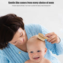 Soft Natural Cutie Comb Portable Baby Brush Set Newborn Wood Handle Faux Wool