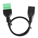 USB 2.0 Type A Female to 5P Screw w/30cm Shield Terminal Plug Adapter Cable