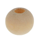 1 pack 20 natural round DIY wooden beads - 10 mm Z9Z5