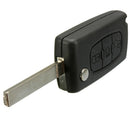 3 Button Folding Remote Key Fob Case Shell with Blade For Citroen C4 C5 C6  E6R3
