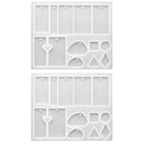 2 Packs Jewelry Casting Molds Silicone Pendant Mould Molds with Hanging Hol