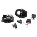 2 Pcs Inlet Male Power Socket With Fuse Rocker Switch, 5A Fuse 3 Pin Iec320