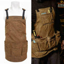 Multifunction Apron Collector Waxed Canvas Work Apron Unisex Waterproof P0N9