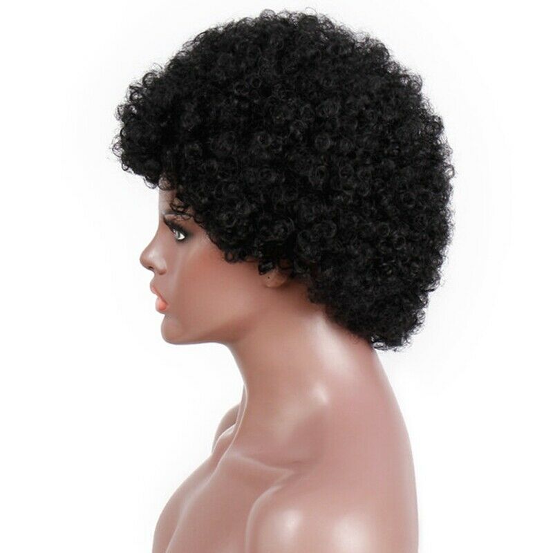 Brazilian Short Kinky Curly Afro Wigs For Black Women Hair Wigs For African E2X4