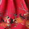 Retro Elk Print Long Sleeve Xmas Swing Dress Women Long Dresses (Red L) A#S