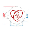 3pc Mom Love Baby Cookie Cake Stencil  Cupcake Stencil for Decorating To JR