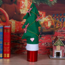 Christmas Tree Shape Wine Bottle Cover Home Party Decoration with Mini Bow