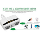12V Car Vehicle Cigarette Lighter 2 Way Socket Splitter Charger Adapter Switch