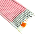 New 15 Pcs Nail Art Acrylic UV Gel Design Brush Set Painting Pen Tips Tools kit