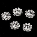 10Pcs 15mm Diamante Rhinestone Shank Buttons Flatback Sewing DIY Decor Craft Set