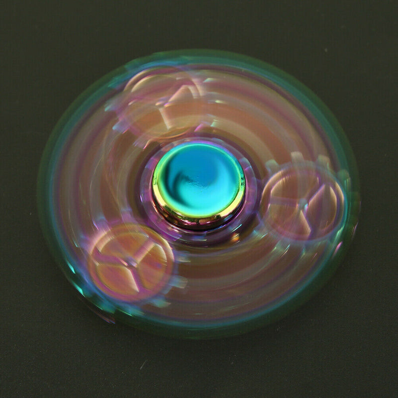 Colorful Tri-Fidget Alloy Big Gear EDC Hand Spinner Anti Stress Reliever