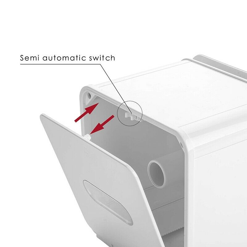 Waterproof All Covered Toilet Paper Holder Box,Wall Mounted Bathroom Paper  U8J8