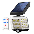 Solar Induction Wall Lamp PIR Motion Sensor Outdoor Street Light (66LED RC)