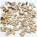 50pc Wooden Mini Mixed Wood Butterfiy Decor Craft Card HOT Making Scrapbook D1Y7