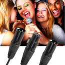 3P XLR Female Jack to Dual 2 Male Plug Y Splitter Cable Adaptor Cord 1Ft