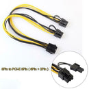 10x20cm PCIe ToDual 8-pin/-2x( 6+2pin) Extension Y-Splitter Case Fan Power Cable