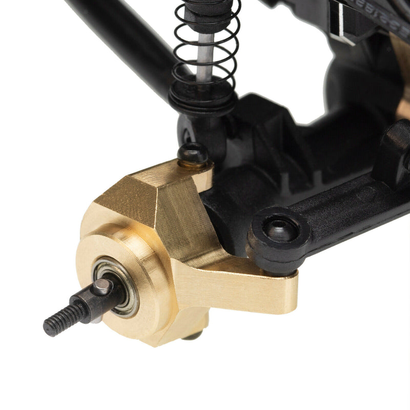 2 Pieces Brass Steering Knuckle Cups Set Upgrade Parts Fit for Axial SCX24 90081