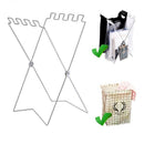 Stainless Steel Garbage Bag Storage Bracket Portable Outdoor Camping Garbag