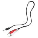 3.5mm jack mini plugto 2 RCA male stereo ohono audio speaker adapter cable