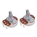 4 Pieces Audio Potentiometer Pots for Electric Guitars Bass A250K/B500K