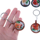 Chinese Food Bowl Mini bag pendant Creative Simulation Rice Food Key Chains LJ
