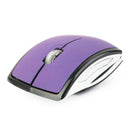 2.4GHz Wireless Laptop Folding Folding Arc Optical Mouse USB Mouse Purple