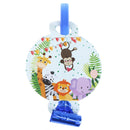 6pcs/lot Safari animals Blowouts Party Horn Trumpet Noise Makers Kids Toys BX